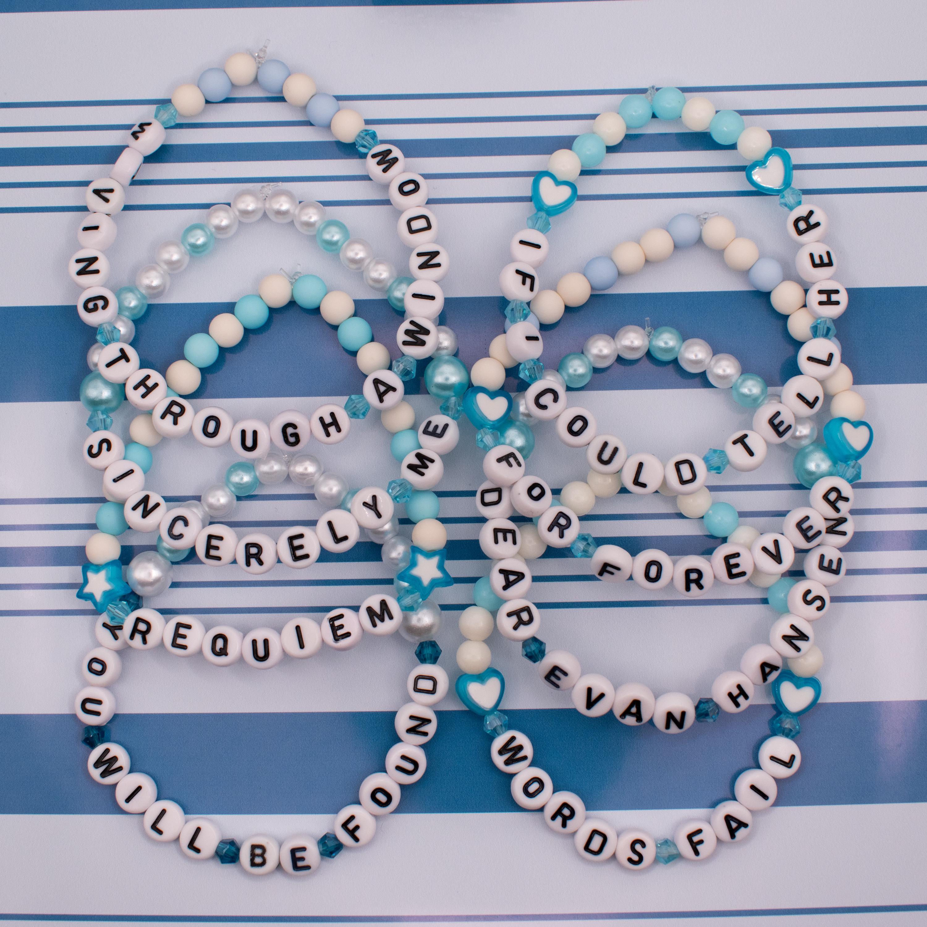 Dear Evan Hansen The Musical Friendship Bracelets | You Will Be Found, Requiem, Sincerely Me, Waving Through a Window