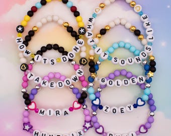 Huntrix Friendship Bracelets | K-Pop Demon Hunters | Rumi, Mira, Zoey, Golden, Takedown, What It Sounds Like, How It’s Done