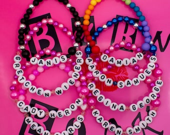 Mean Girls Friendship Bracelets | Regina George, Cady Heron, Gretchen Wieners, Karen Smith, Janis, Damian, Aaron Samuals