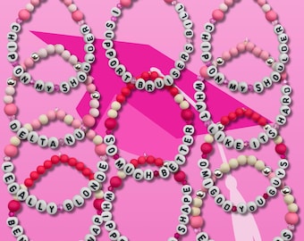 Legally Blonde Musical Friendship Bracelets | Elle Woods, Bend and Snap, Delta Nu, OMIGOD You Guys, What Like It’s Hard, Whipped Into Shape