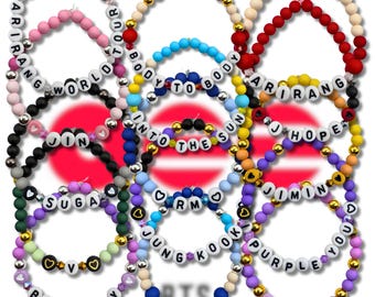 BTS Friendship Bracelets | BTS, BTS Army, J Hope, Jin, Jungkook, Jimin, V, Suga, Rm, Arirang (All Tracks) and more!