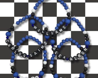 Williams Formula 1 Friendship Bracelets | Carlos Sainz, Alex Albon, CS55, AA23
