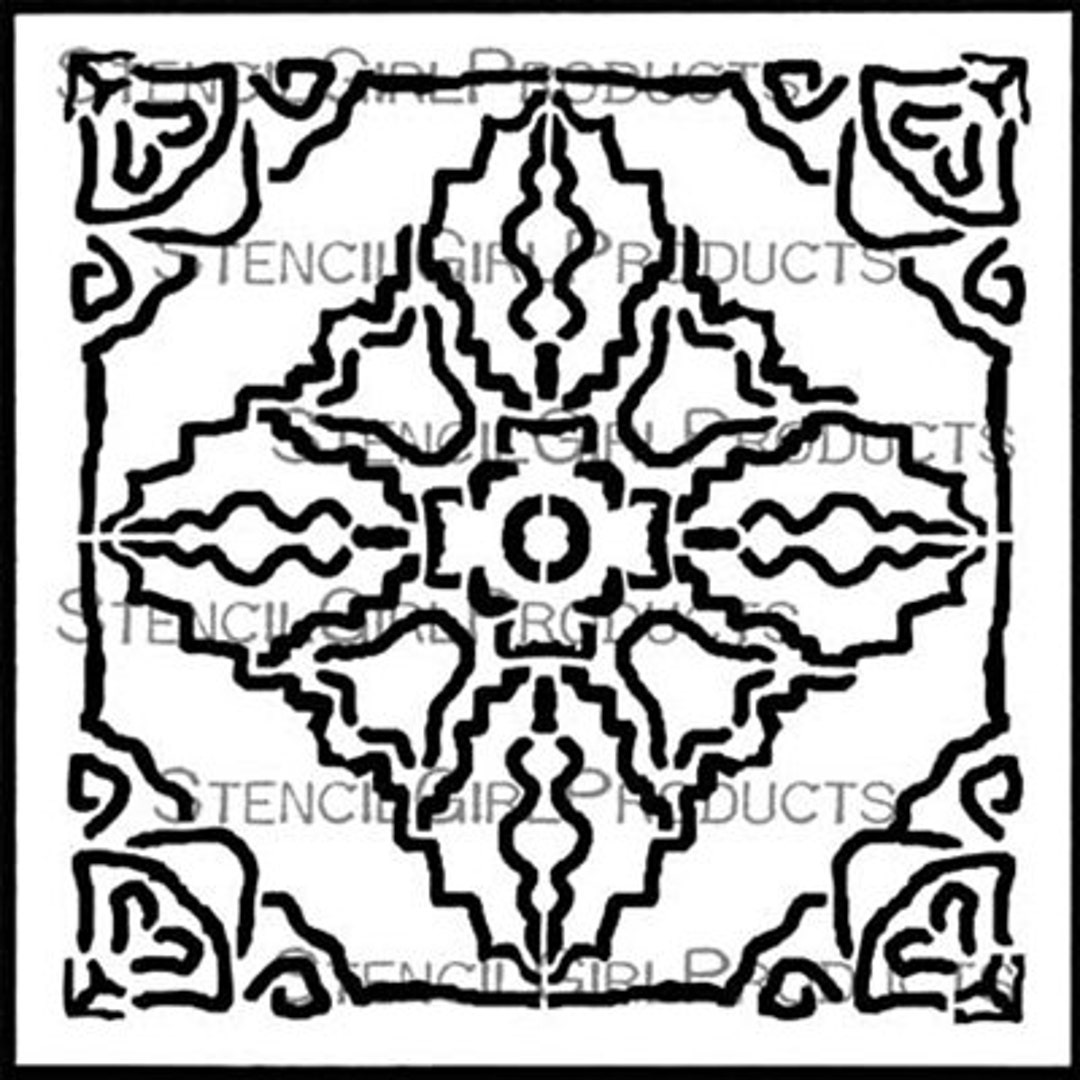Diamond Bell Square 6x6 Stencil, Stencil Girl, Designed by Kristie ...