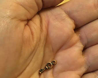 Copper Key Charm, Key Charm, antique copper finish, 1/2 inch, set of 4