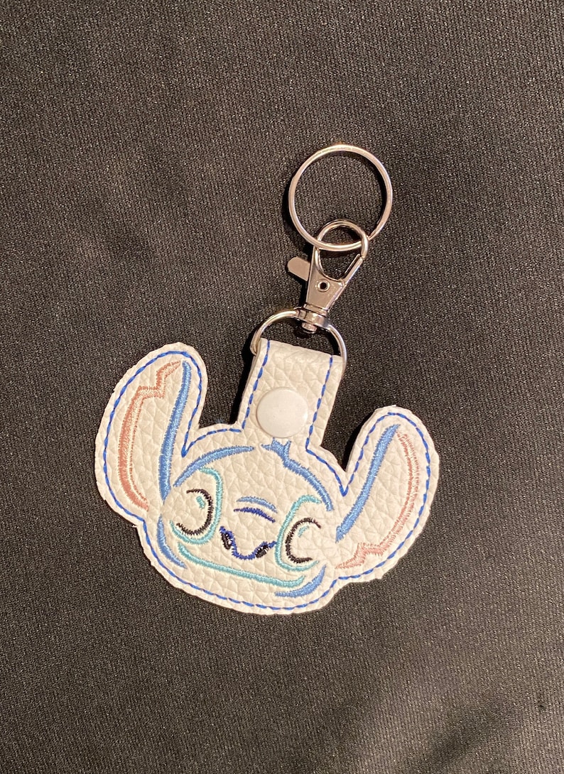 Stitch Themed Clip On Key Ring Key Holder Disney Themed Lilo Etsy