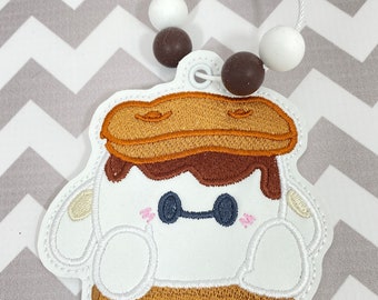 Baymax S'Mores Munchling Themed Bag Tag with Beads Dizney Themed Backpack Bagtag Key Holder  Gift