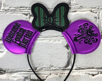 Haunted Mansion Wallpaper Foolish Mortal Themed Halloween Headband Ears Costume Park Wear