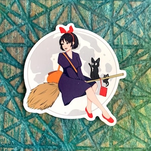 Kiki & Jiji inspired Sticker - Kiki&#39;s Delivery Service Ghibli Studios Hayao Miyazaki  Stationery Bullet Journal Planner Anime Cute