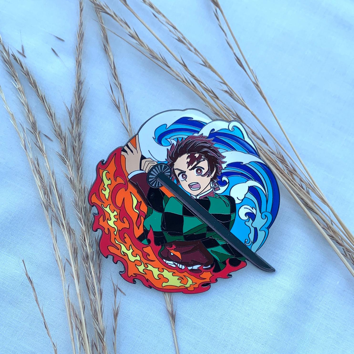 竈門炭治郎 エナメルピン - 鬼滅の刃 アニメ ピンバッジ マンガ - Etsy