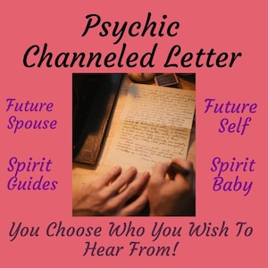 Lectura psíquica de cartas canalizadas, lectura psíquica a ciegas, carta de un futuro cónyuge, carta de un futuro yo, lectura del amor, guía de guías espirituales