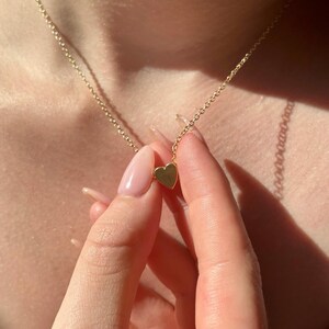 Minimalist Gold Heart Necklace - Dainty Everyday Jewelry for Women