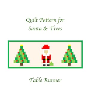 Pattern - Santa and Trees Table Runner PDF Pattern