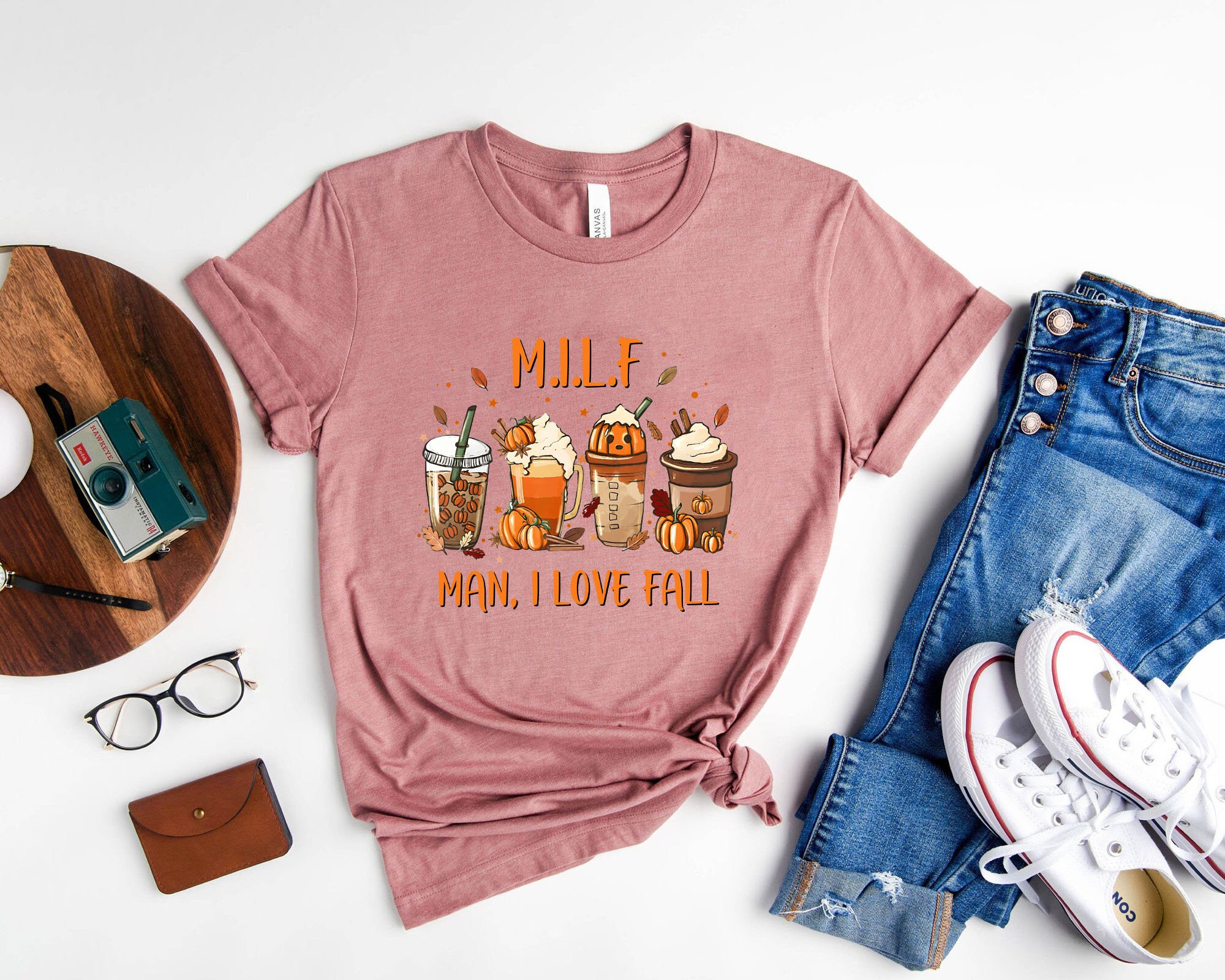 Discover Funny Milf Shirt, Fall Shirts, Fall Clothes, MILF Man I Love Fall Shirts, Fall Coffee Lover Shirts