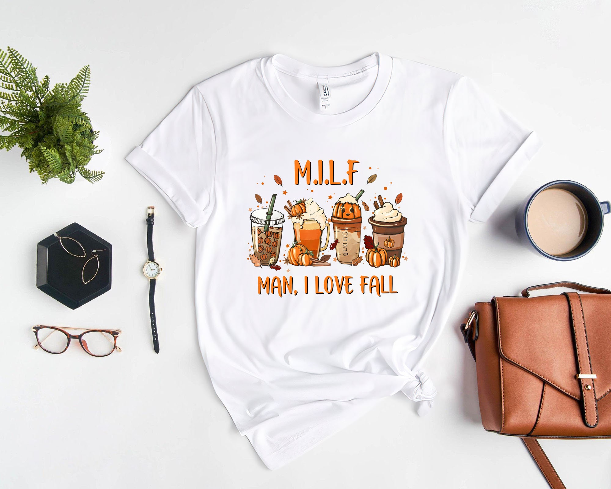 Discover Funny Milf Shirt, Fall Shirts, Fall Clothes, MILF Man I Love Fall Shirts, Fall Coffee Lover Shirts