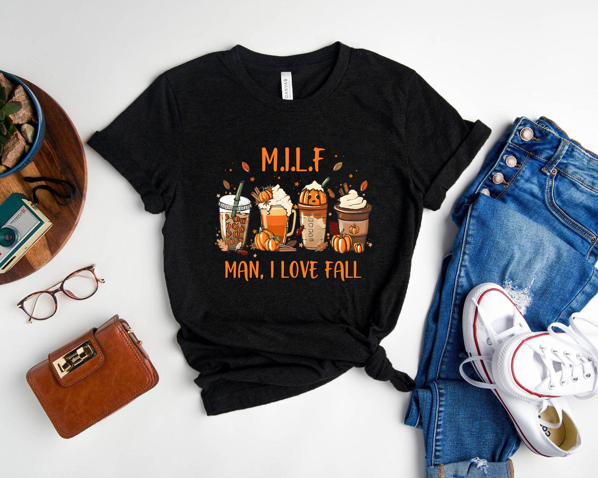 Discover Funny Milf Shirt, Fall Shirts, Fall Clothes, MILF Man I Love Fall Shirts, Fall Coffee Lover Shirts