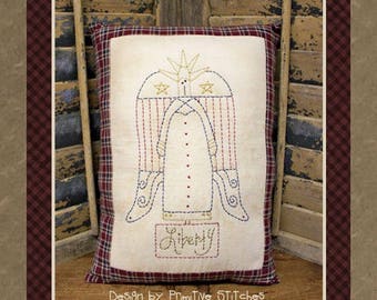 Lady Liberty-Primitive Stitchery  E-PATTERN by Primitive Stitches-Instant Download