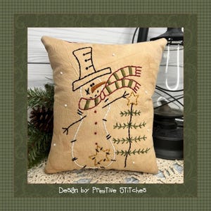 Charlie der Schneemann by Primitive Stitches--E-PATTERN-Primitive Stitchery--Instant Download
