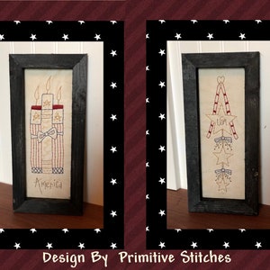 Americana Firecrackers-Swag-Primitive Stitchery  E-PATTERN by Primitive Stitches-Instant Download