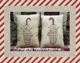 Winter Fäustlinge Handtuch von Primitive Stitches-Primitive Stitchery-E-MUSTER-Instant Download