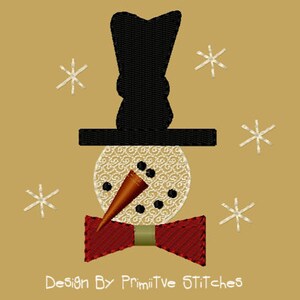 MACHINE EMBROIDERY-Coal the Snowman-4X4-Instant Download