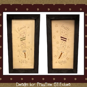 Snowy Days-E-PATTERN-Primitive Stitchery-Instant Download-by Primitive Stitches
