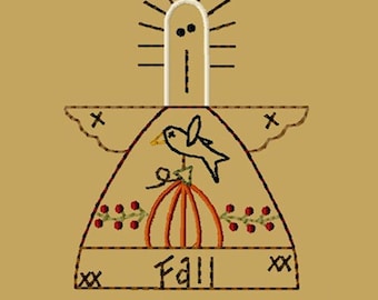 MACHINE EMBROIDERY-Fall Mini Angel-4X4-CW-Instant Download