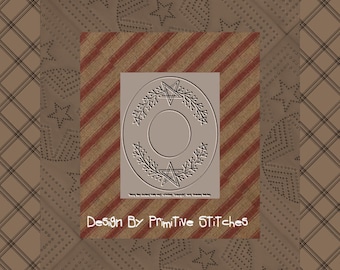 Berry Star Garland Table Mat-Primitive Stitchery E-PATTERN-INSTANT DOWNLOAD