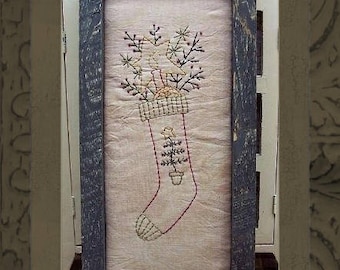 Prim Stoff/Baum-Primitive Stickerei E-MUSTER-Sofortdownload