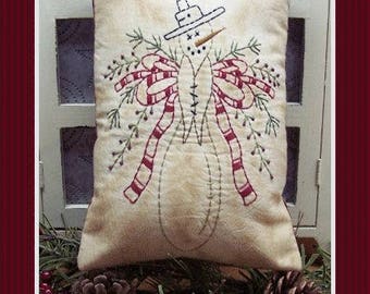 Sebastian-Snowmen-Primitive Stitchery E-PATTERN-Instant Download