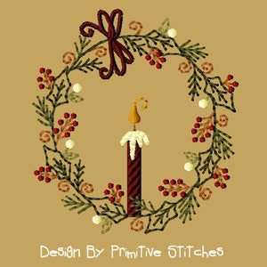 MACHINE EMBROIDERY-Tis The Season Wreath-4X4-Instant Download