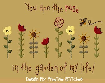 MACHINE EMBROIDERY-Garden of Life-5x7-Fill-Instant Download