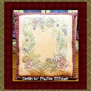 Prim Frühlingskranz-Primitive Stitchery E-PATTERN-von Primitive Stitches-Sofortdownload