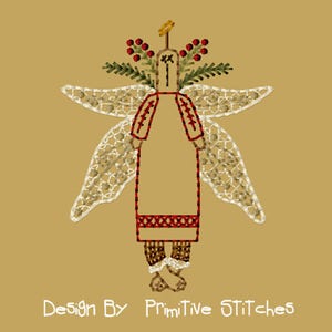 MACHINE EMBROIDERY-Morgan-Angel-4x4-Colorwork-Instant Download