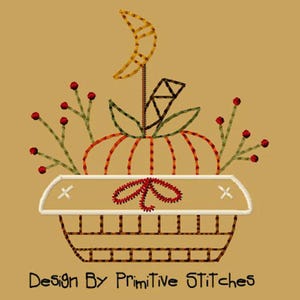 BRODERIE MACHINE - Panier citrouille - 4 x 4 cm