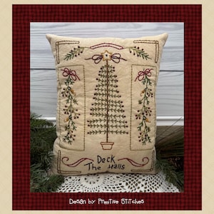 Deck the Halls-E-PATTERN-Primitive Stitchery-Download immediato-di Primitive Stitches