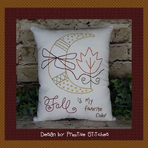 NIEUW-Fall-Is My Favorite Color-Primitive Stitchery E-PATTERN van Primitive Stitches-Directe download