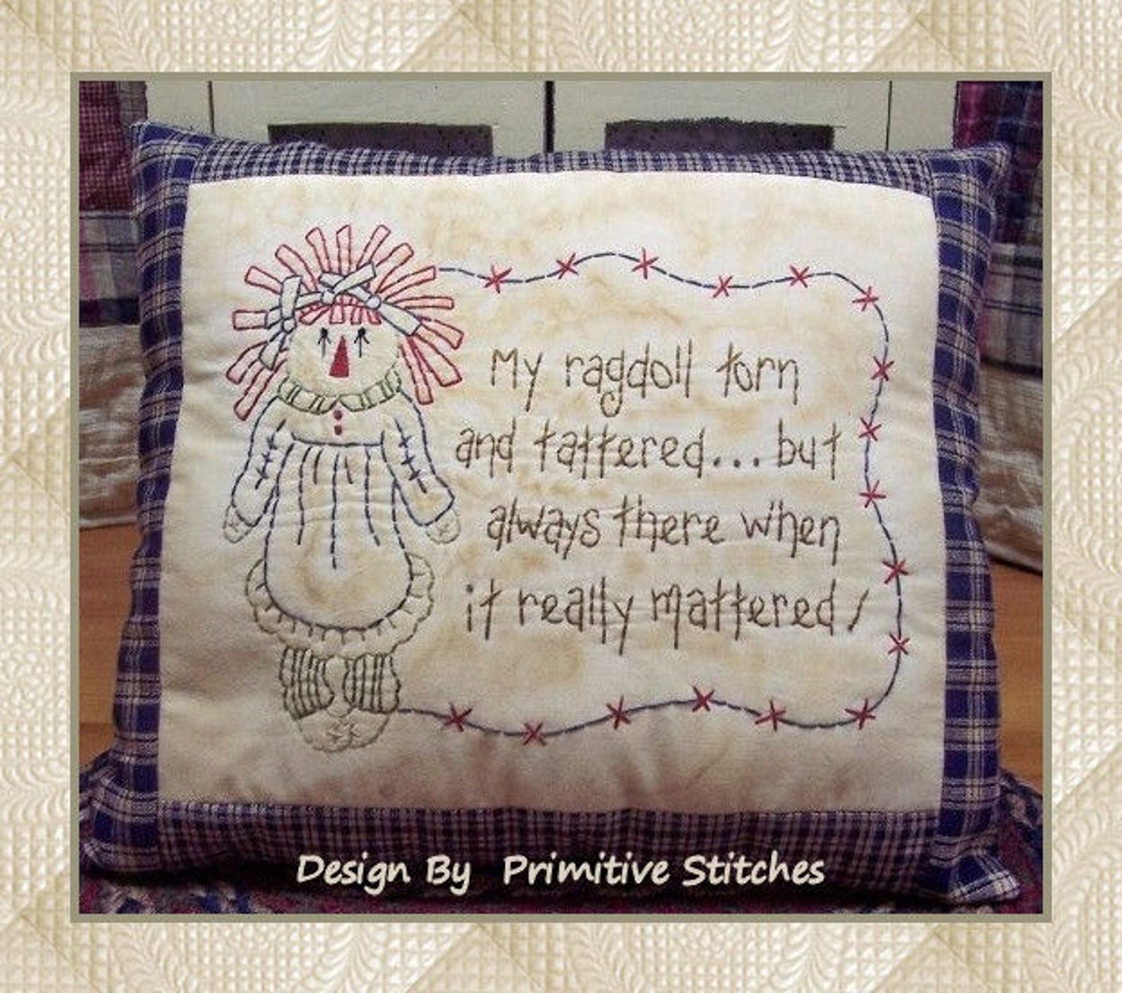 My Ragdoll--primitive Stitchery E-pattern-by Primitive Stitches-instant ...
