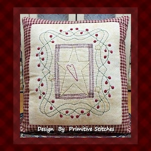 Edredón Star Berry - Patrón electrónico de Primitive Stitchery - Descarga instantánea
