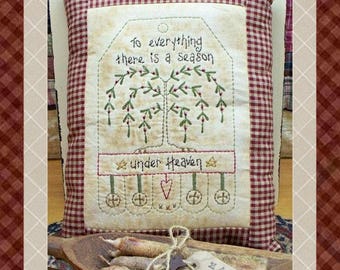 To Everything There Is A Season--Primitive Stitchery E-PATTERN-by Primitive Stitches-Instant Download