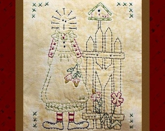 Garden Days-Primitive Stickerei E-PATTERN