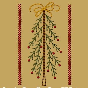 MACHINE EMBROIDERY-Stick Tree with Bow-4x4-Instant Download