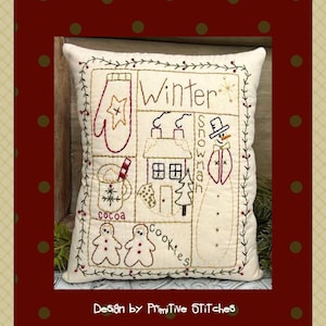 Winter Sampler-Primitive Stitchery  E-PATTERN by Primitive Stitches-Instant Download