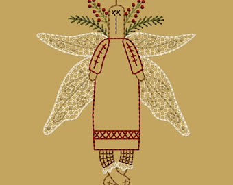 MACHINE EMBROIDERY-Morgan-Angel-5x7-Colorwork-Instant Download