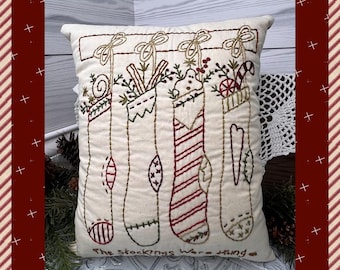 The Stockings Were Hung-E-PATTERN-Primitive Stitchery-Instant Download-by Primitive Stitches