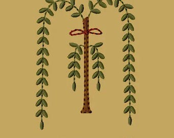 MACHINE EMBROIDERY-Dream-Willow Tree-4X4-Fill-Instant Download