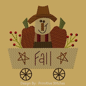 BORDUURWERK MACHINE-Herfst Cart-Fill 5 x 7-Directe download