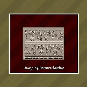 NEU-Happy Holidays Handtuch Band-Primitive Stitchery E-PATTERN by Primitive Stitches-Sofort Download