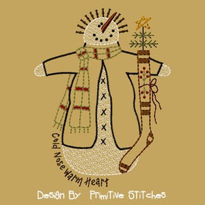 MACHINE EMBROIDERY-Twigs Snowman-5x7-Instant Download