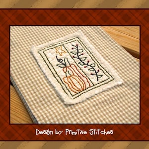 Kolekcja ręczników Prim Fall – wzór Primitive Stitchery – WZÓR E-PATTERN – POBIERZ NATYCHMIAST