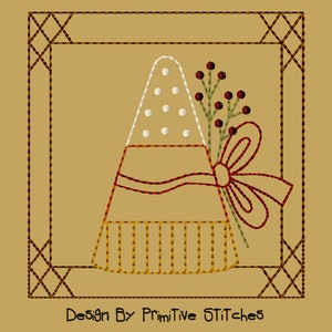 MACHINE EMBROIDERY-Candy Corn Block-Fall-5x7-CW
